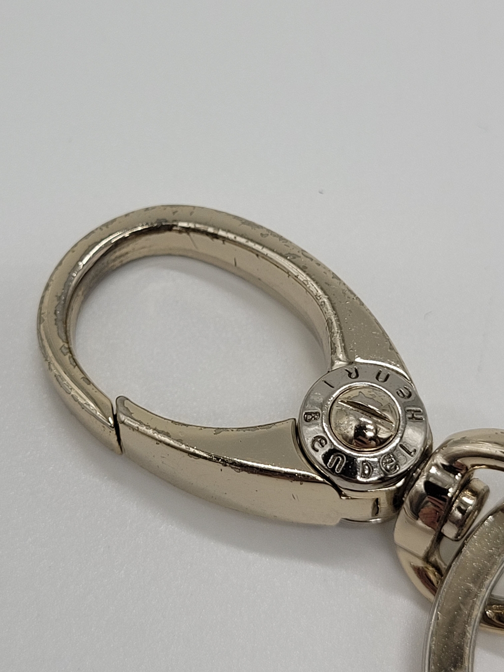 Henri Bendel W 57th Black Leather Card Holder Gold Hardware Slim Keychain Clip - Picture 4 of 12
